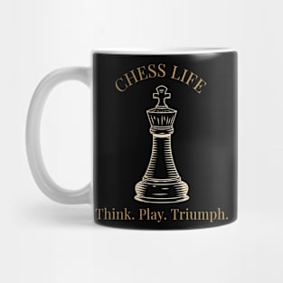 Chess Life, Think. Play. Triumph Chess Mug